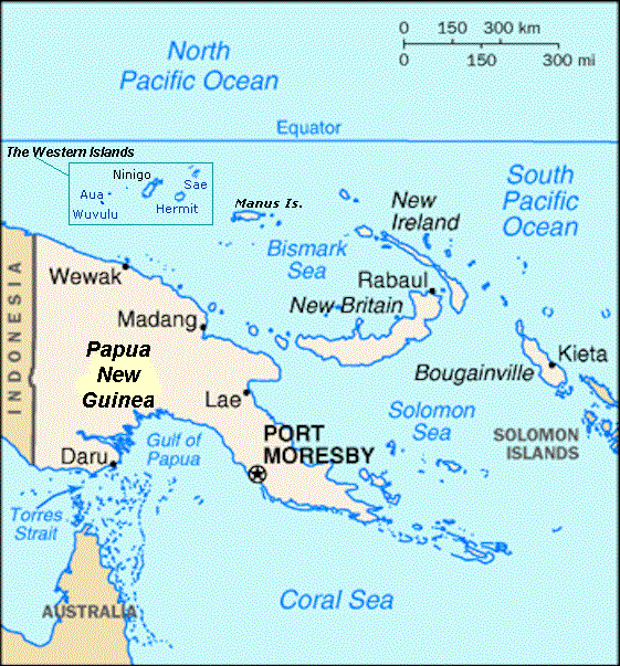 Papua New Guinea, the Bismarck Archipelago and the Western Islands