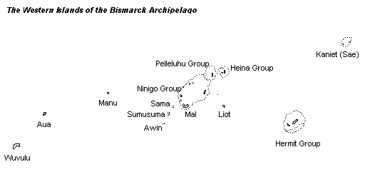 The Western Islands of the Bismarck Archipelago [FRB map]